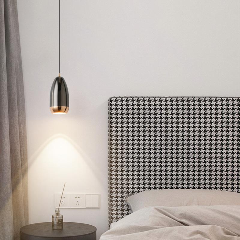 床头小吊灯可升降现代简约奶油风灯饰长线极简氛围主卧房间卧室灯