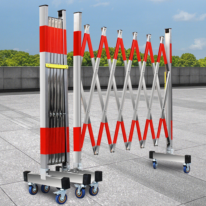 不锈钢伸缩围栏可移动式学校商场幼儿园折叠栅栏安全施工隔离护栏