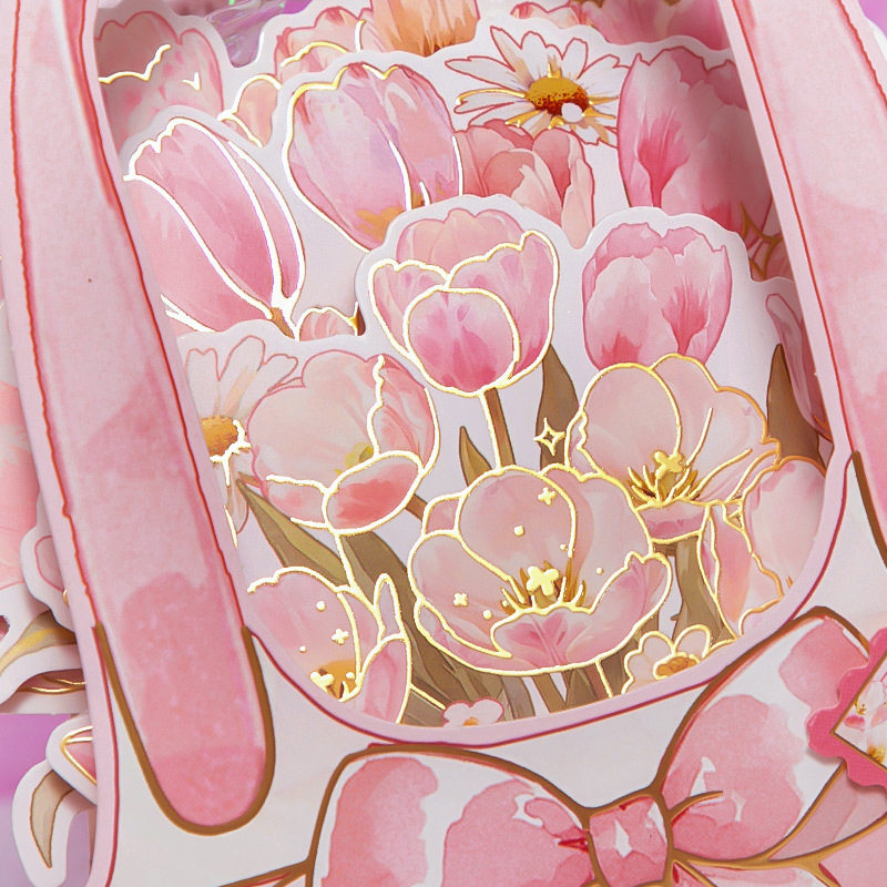 秘密花园立体贺卡高颜值花束卡片祝福生日贺卡教师节礼物卡片