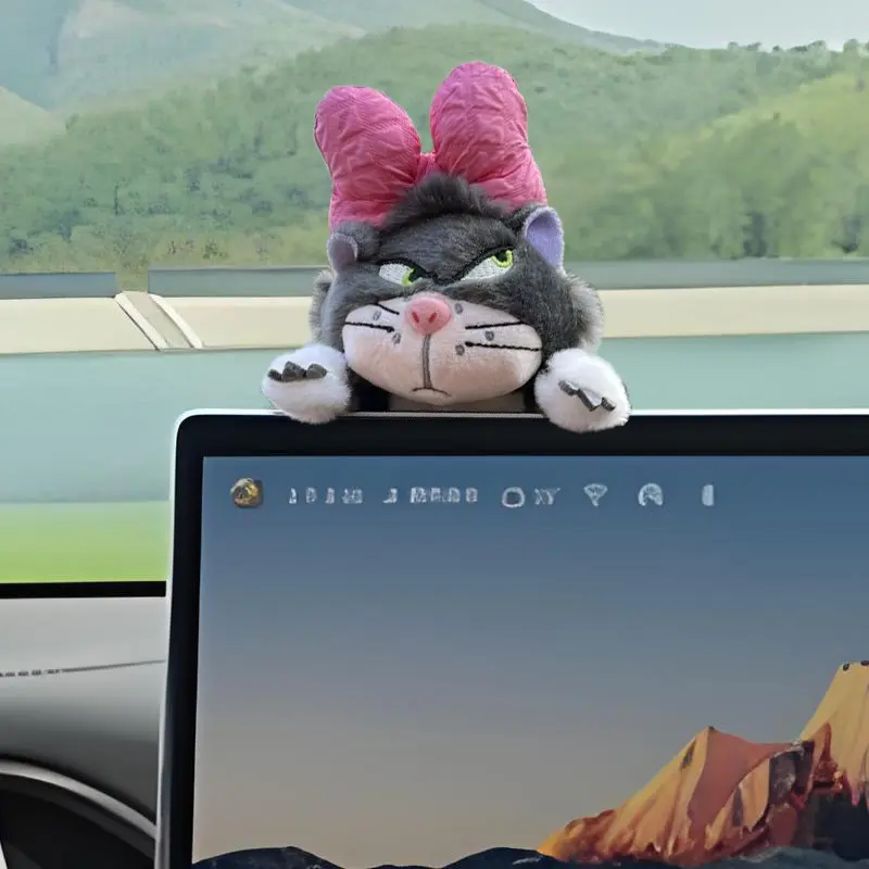 路西法猫咪车载挂件汽车挂饰创意后视镜装饰玩偶公仔车内饰品摆件