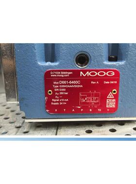 美国 MOOG穆格 J761-3033B D682-4056 D661-4443C伺服阀