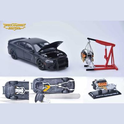 道奇战马地狱猫Dodge Charger SRT Hellcat PK 1:64 合金开盖车模