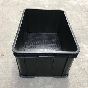 425 615 250防静电塑料箱黑色加厚PP塑胶周转箱电子配件分类箱