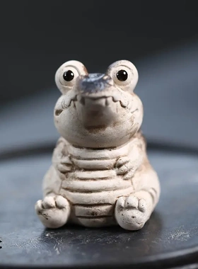 茶宠摆件手工卡通大鳄树脂工艺品