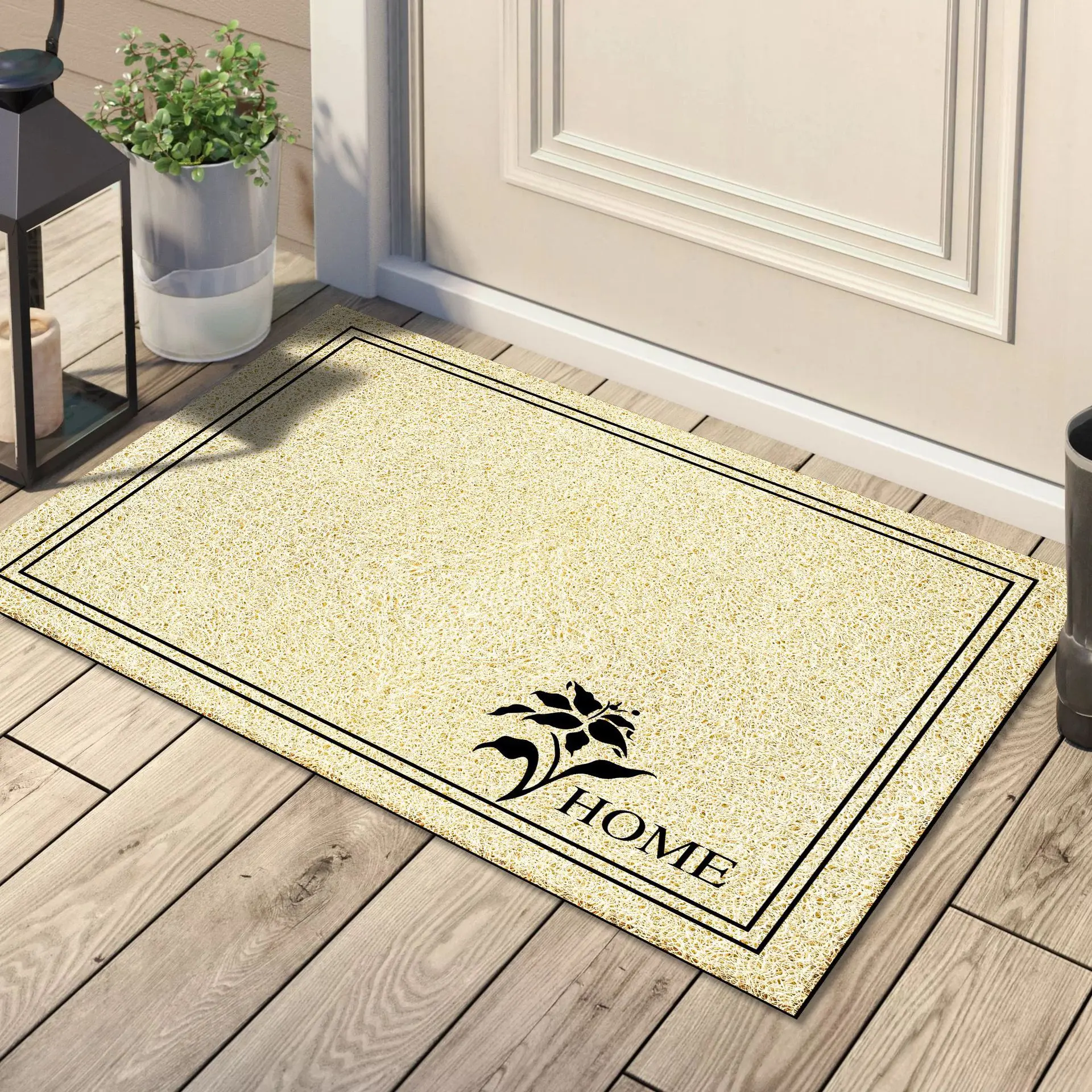 极简玄关入户门地垫趣味丝圈门垫进户门防尘地毯家用蹭脚垫子