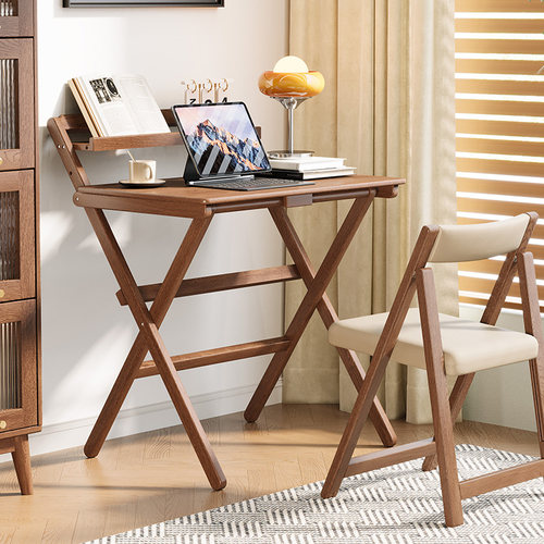 莱舍实木折叠椅软包餐椅