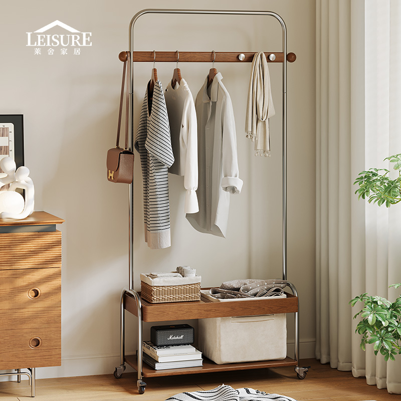实木衣帽架落地卧室家用挂衣架
