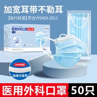 醫(yī)用外科獨立口罩加寬耳帶不勒耳