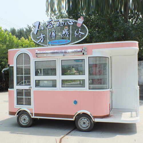 电动四轮快餐早餐车美食小吃车移动流动宣传冷饮熟食地摊商用