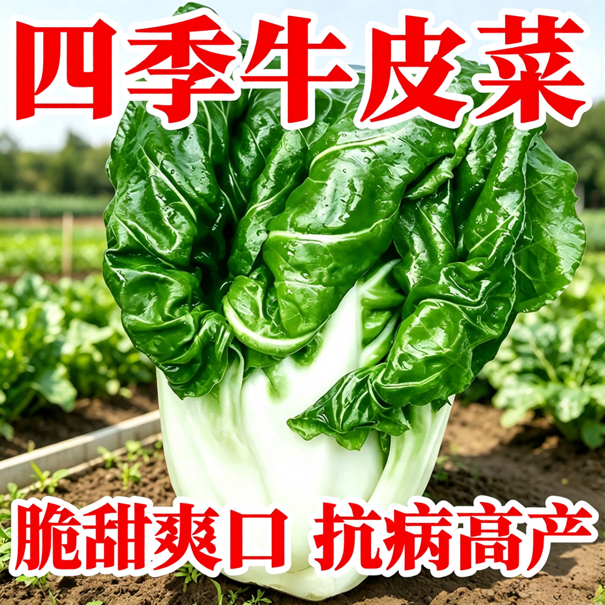 四季牛皮菜种子大宽叶白梗牛皮菜春不老厚皮菜种子根达菜蔬菜种籽
