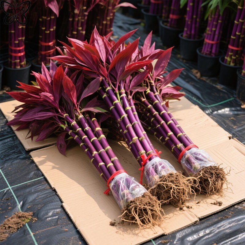 紫竹鸿运当头富贵竹水培植物粗杆带根客厅招财竹子室内好养活花卉