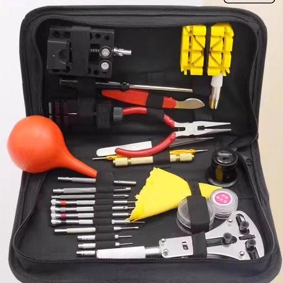 修表工具 套装 手表维修拆卸 147件套 拆表器 家用五金组合工具包