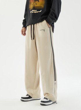 sview休闲裤子男女款春秋季美式潮牌直筒宽松垂感百搭阔腿运动长