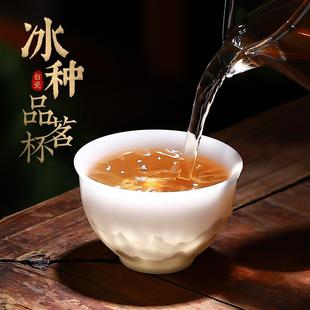 个人杯功夫白瓷茶盏男款 冰种品茗杯薄胎主人杯女单杯高端中式 茶杯