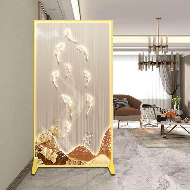 简约现代铝合金屏风隔断客厅书房玄关可移动布艺实木座屏厕所遮挡,住宅家具,座屏,淘宝优惠券,粉丝福利购,淘宝优惠卷