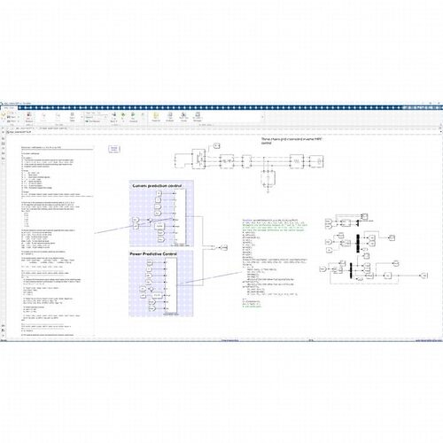Three phase grid nverter MPC control matlab simulink
