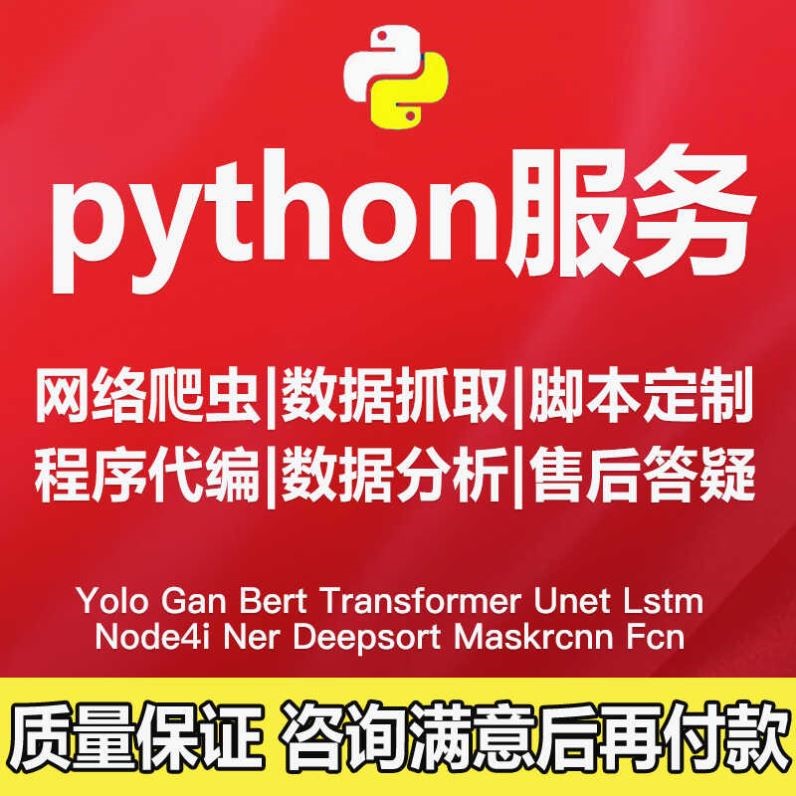 python代编程深度学习算法创新数据可视化代码调试指导答疑定制