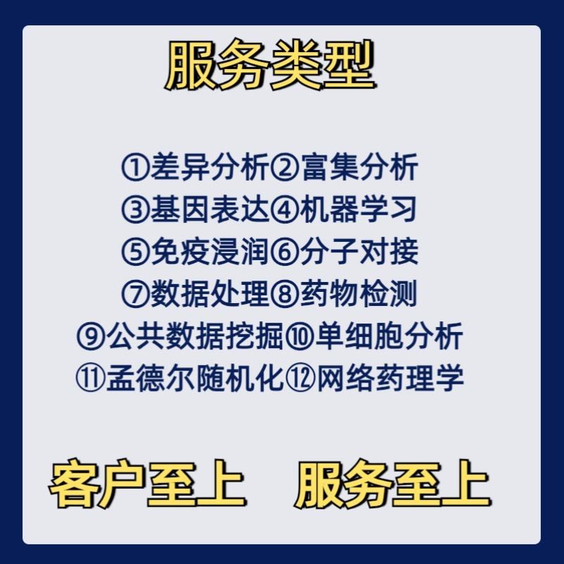 生信分析服务单细胞测序TCGA基因转录代谢组学GEO数据分析辅导SCI