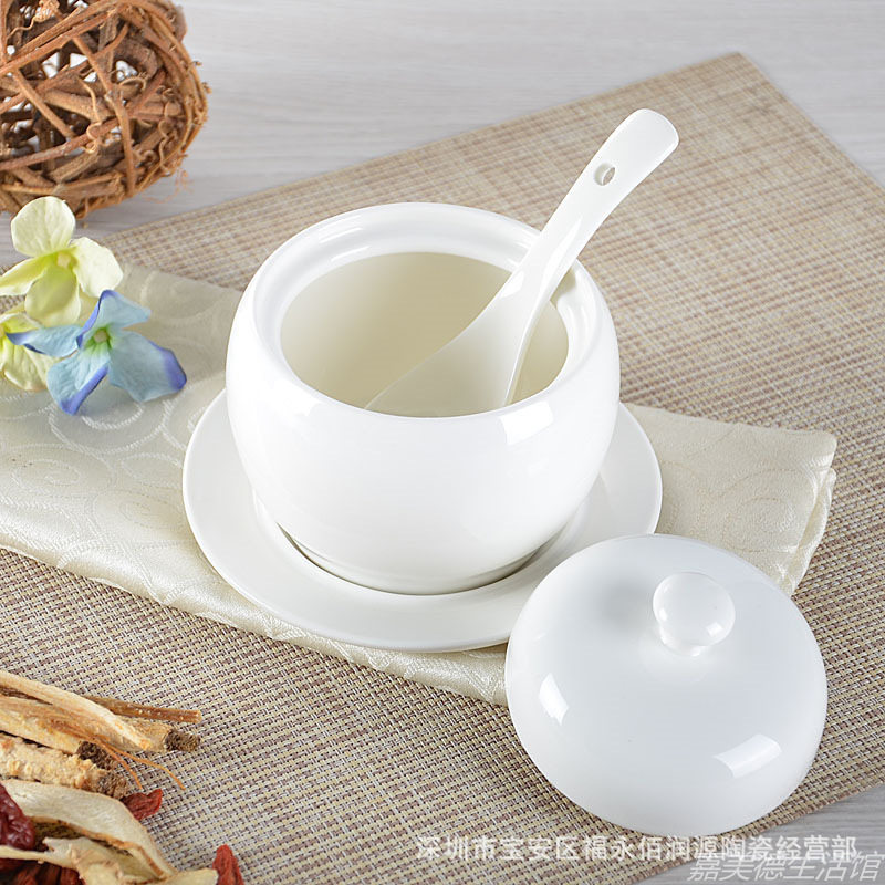 炖盅 陶瓷汤盅 隔水带盖小炖罐甜品盅酒店沙县蒸蛋碗双耳内胆,厨房/烹饪用具,微波炉专用盒,淘宝优惠券,粉丝福利购,淘宝优惠卷