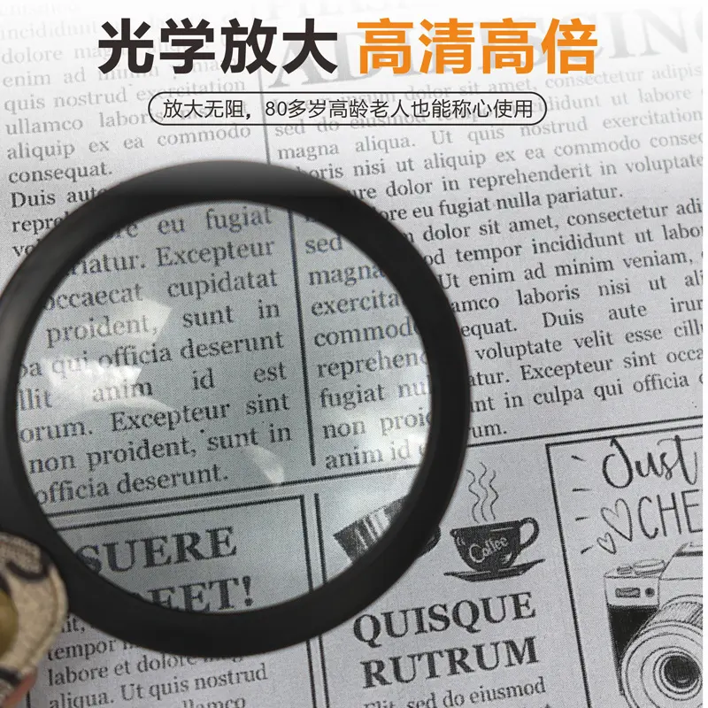 皮革折叠镜式老人阅读多功能少儿小型15倍清晰