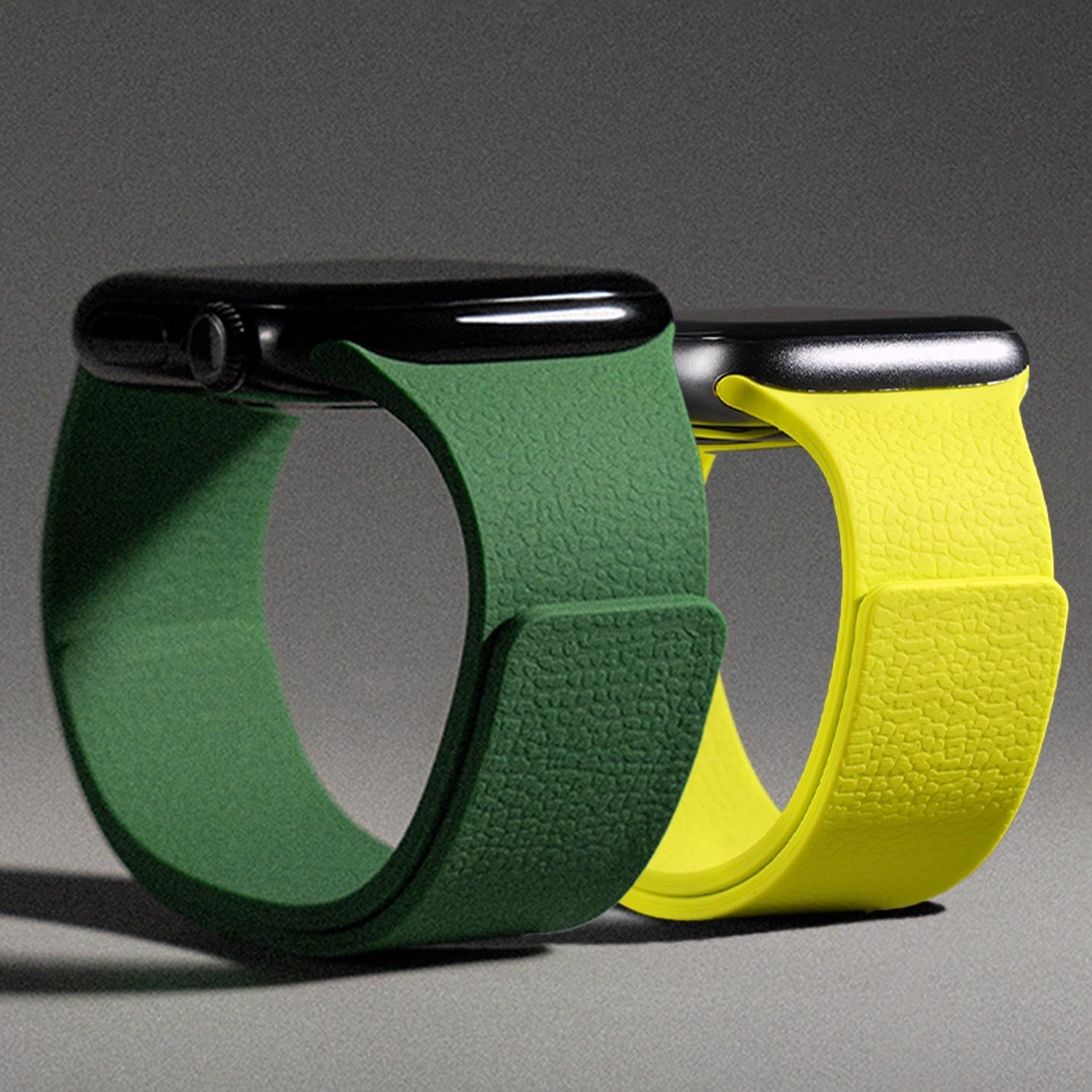 【荔枝纹软磁】适用iWatchs11代新款极简风自流平硅胶苹果手表s1098磁吸表带se华为Fit5创意Fit4小米9Pro夏天