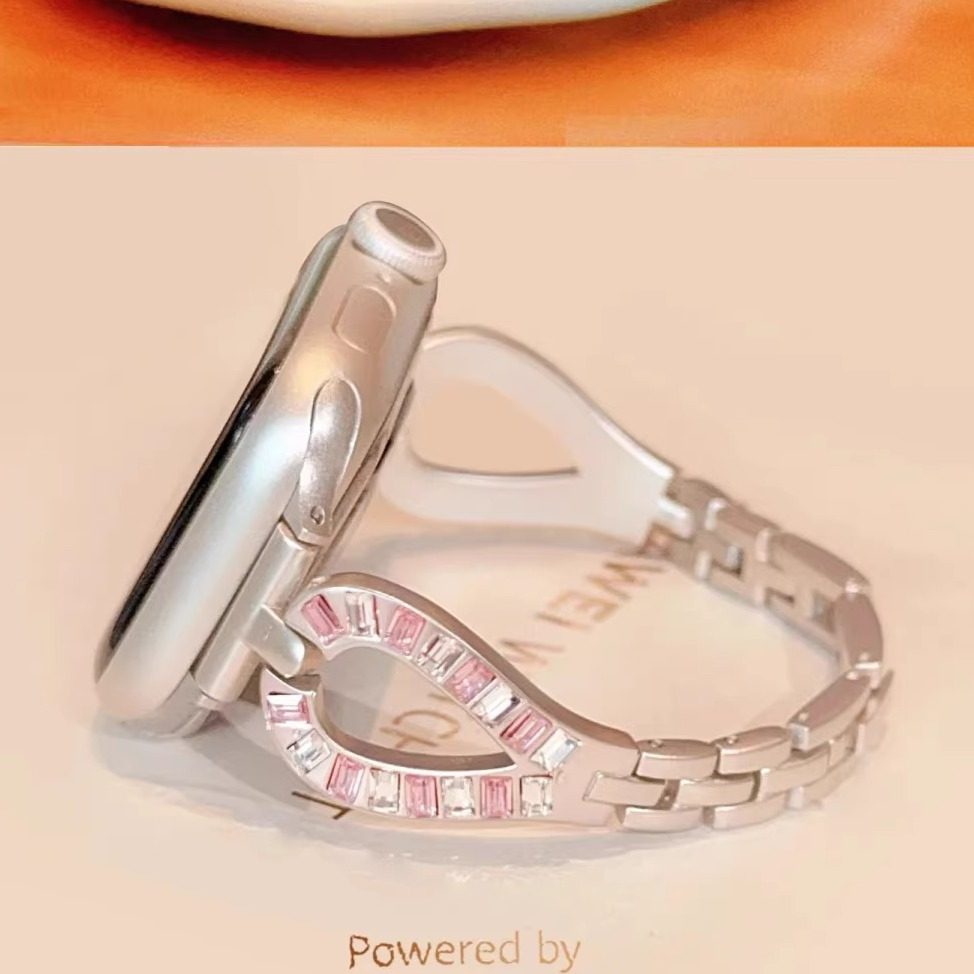 【轻奢彩钻手镯】适用iWatchs10表带高级彩钻金属苹果s9表带applewatchS8se华为Fit4/Fit3创意小米8/9Pro夏天