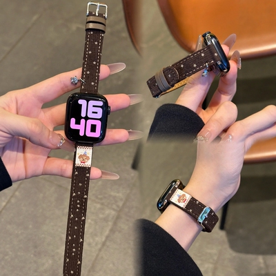 【秋冬星星吊坠灯芯绒】适用iWatchS11苹果S10手表applewatchs9S87表带se休闲华为Fit4/Fit3红米watch6高级感