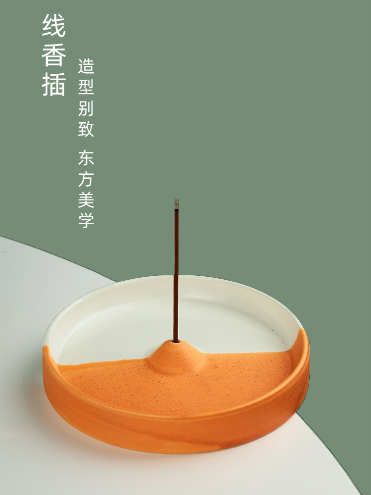 陶瓷香棒香插香盘塔香线香两用藏香粗线香家用室内香座炉香托香座