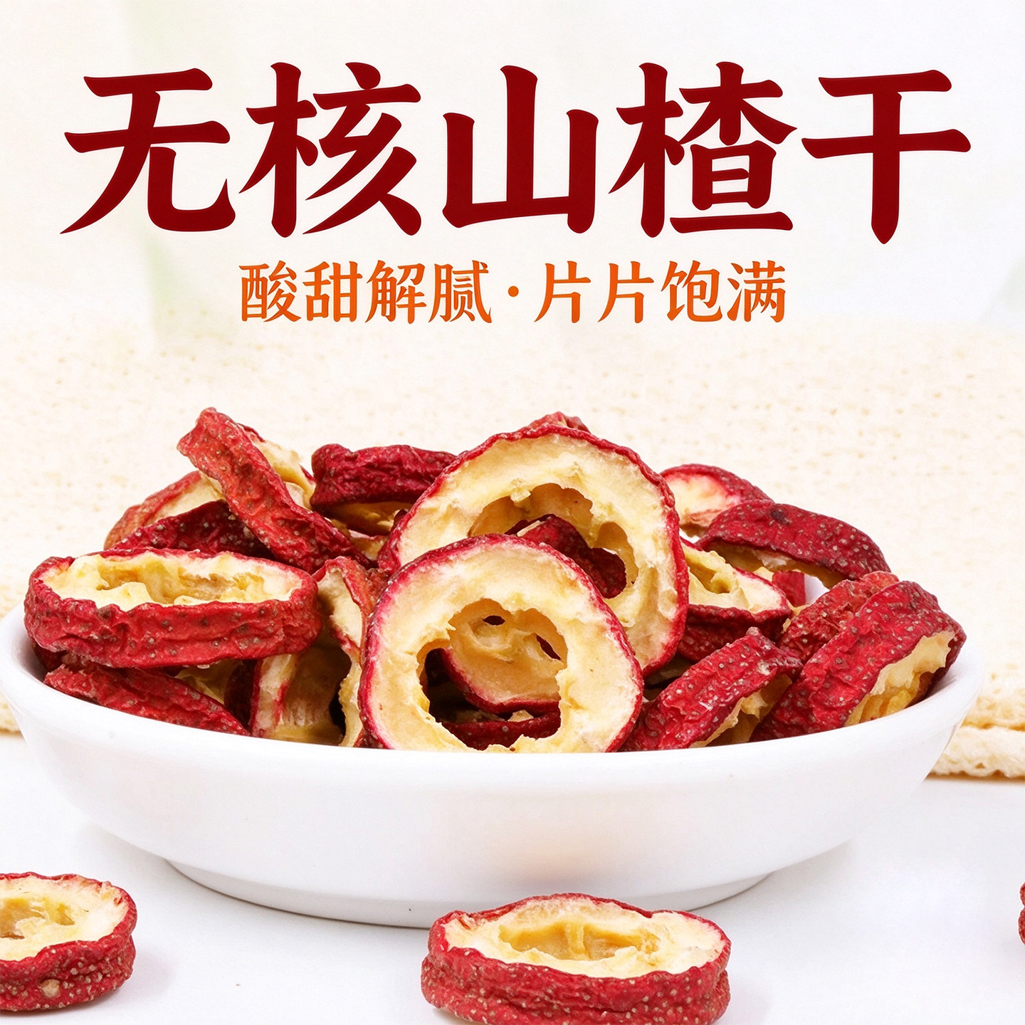 无硫原色无核中心圈山楂干片