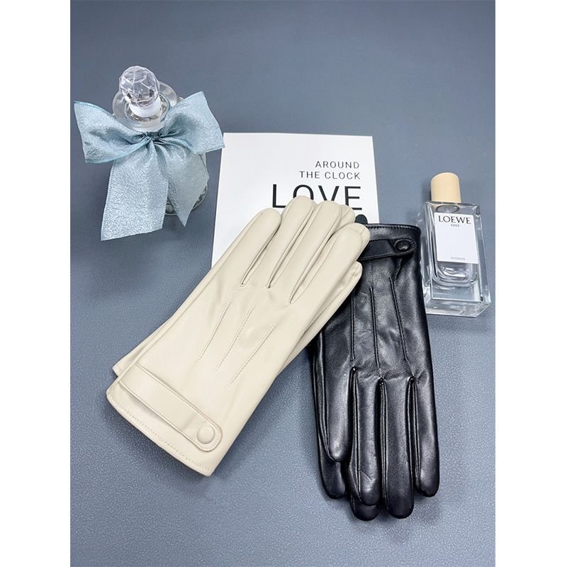 手套女冬季款皮保暖加绒学生骑车开车防风触屏修手型加厚2025新款