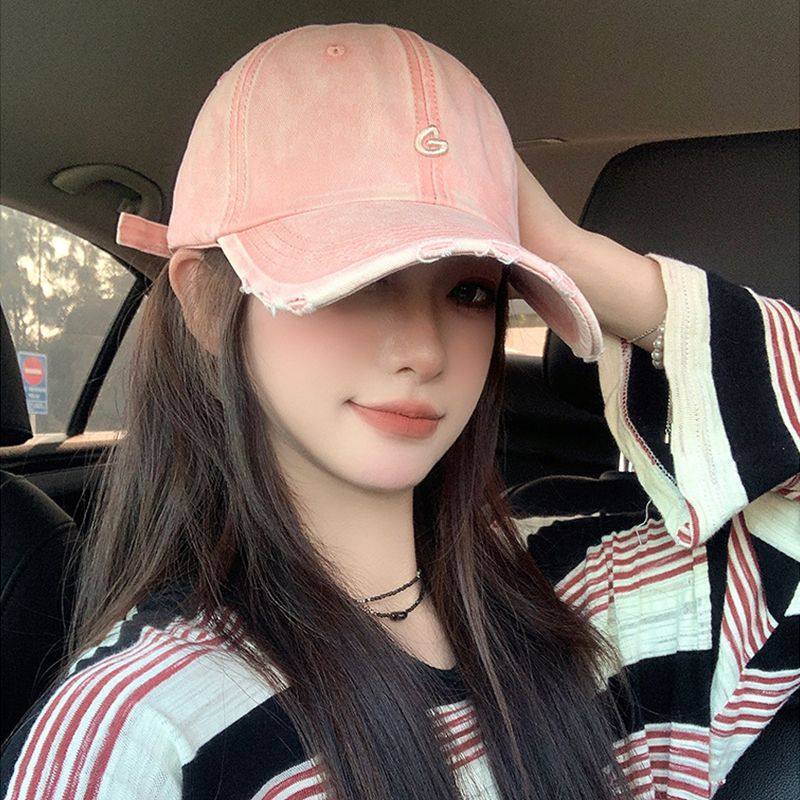 粉红色字母棒球帽显脸小大帽檐鸭舌帽女2026年春新款加大加深帽子,服饰配件/皮带/帽子/围巾,帽子,淘宝优惠券,粉丝福利购,淘宝优惠卷