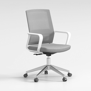 办公椅电脑椅家用护腰网椅白色职员椅人体工学转椅会议椅网布椅子