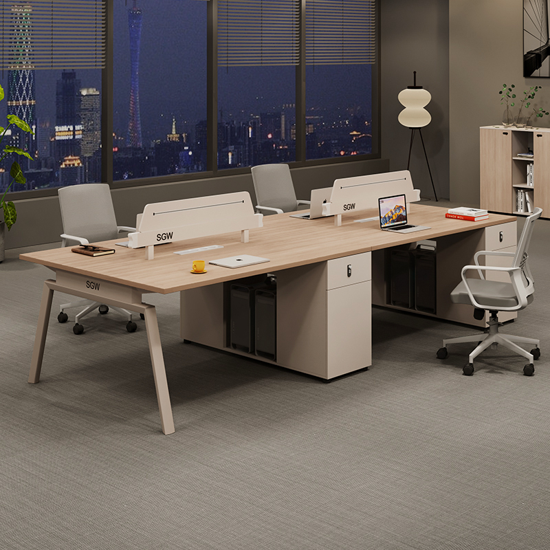 办公桌椅组合简约现代6人位屏风工位员工桌4人位办公室职员办公桌