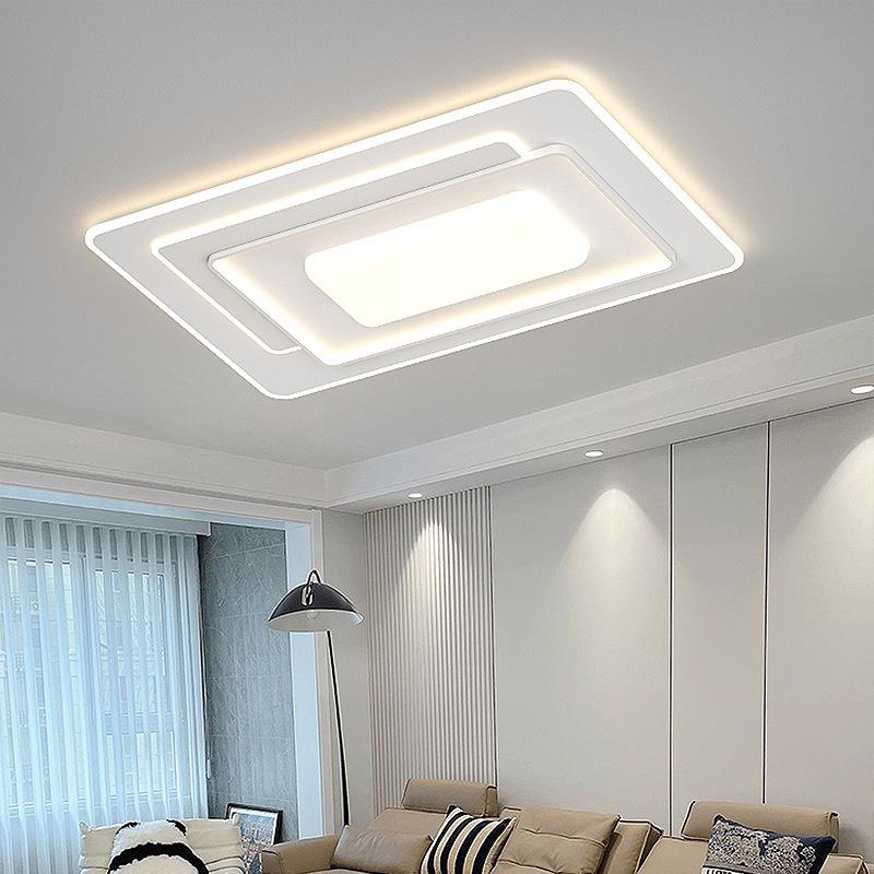 客厅灯简约现代大气北欧长方形智能吸顶灯2023年新款广东中山灯具