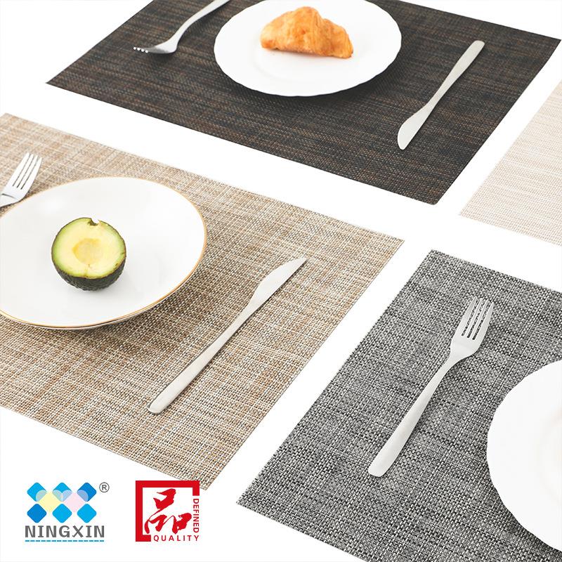 日式餐垫PVC隔热垫餐桌垫碗垫子家用防热垫餐厅杯垫西餐垫2片装