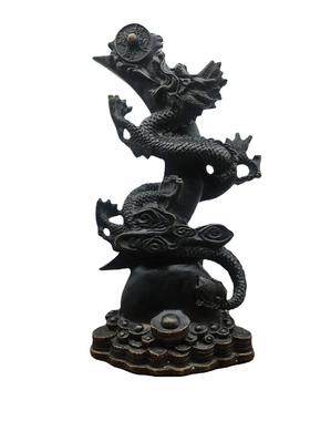 仿古做旧 铜龙 铜月亮龙 铜器 工艺品礼品 家居摆件