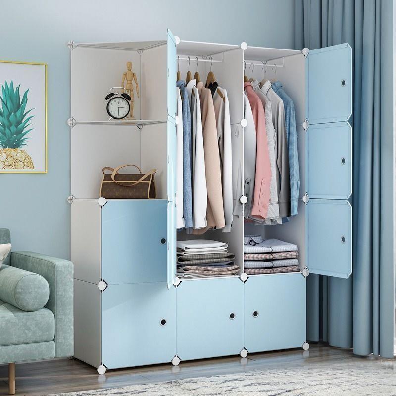 盛邦荣儿童衣服布衣橱出租房收纳柜子衣宿舍卧室学生组装家用柜简