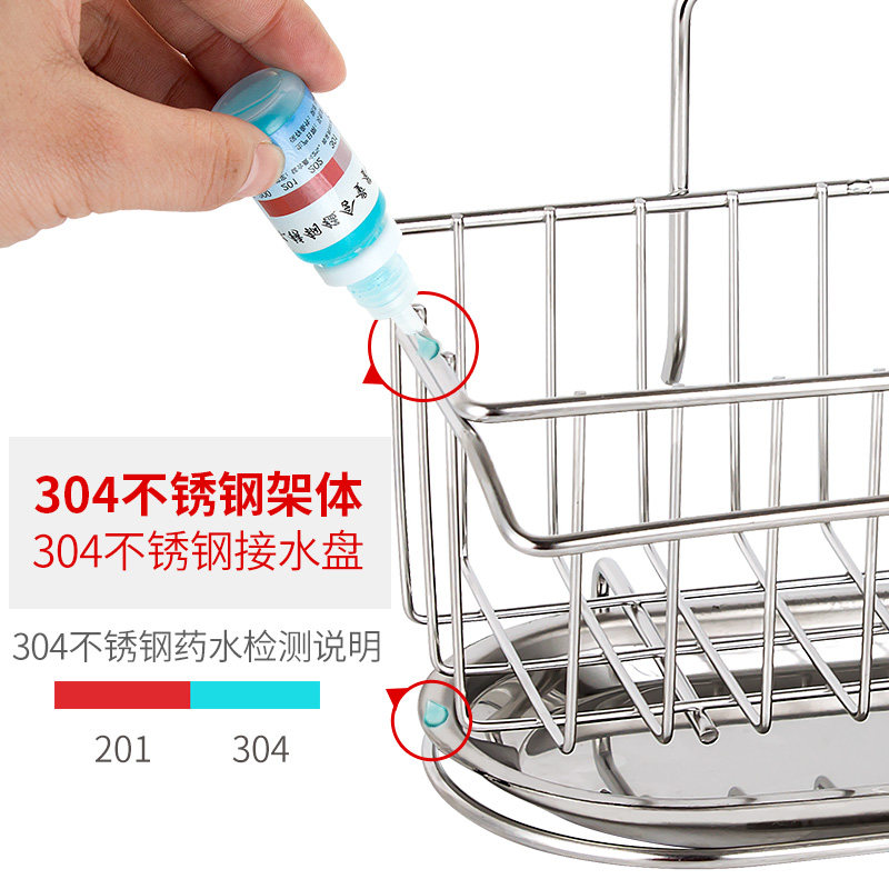 厨房沥水篮水槽不锈钢洗碗布收纳壁挂免打孔置物架海绵抹布架挂篮
