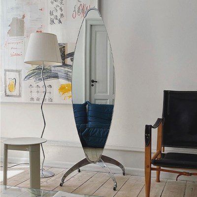 dulton落地全身镜工业风可移动调节卧室客厅穿衣镜服装店试衣镜子