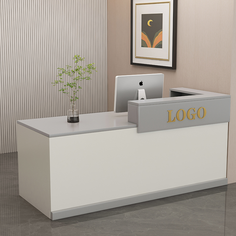 简约现代收银台服装店前台女装店铺小型吧台桌美容美发接待台柜台