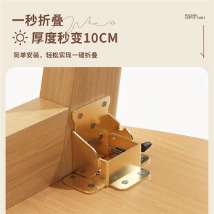 可折叠茶几客厅家用实木腿茶桌2025新款高端阳台飘窗桌炕桌小桌子