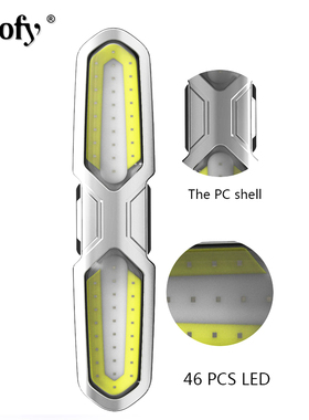 GOOFY谷斐自行车尾灯USB充电后灯山地车配件爆闪警示灯夜间骑行