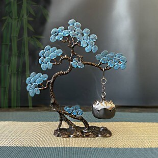 古风香炉迎客松吊炉创意家用室内摆件悬挂香薰炉无粘粉小祥云香炉