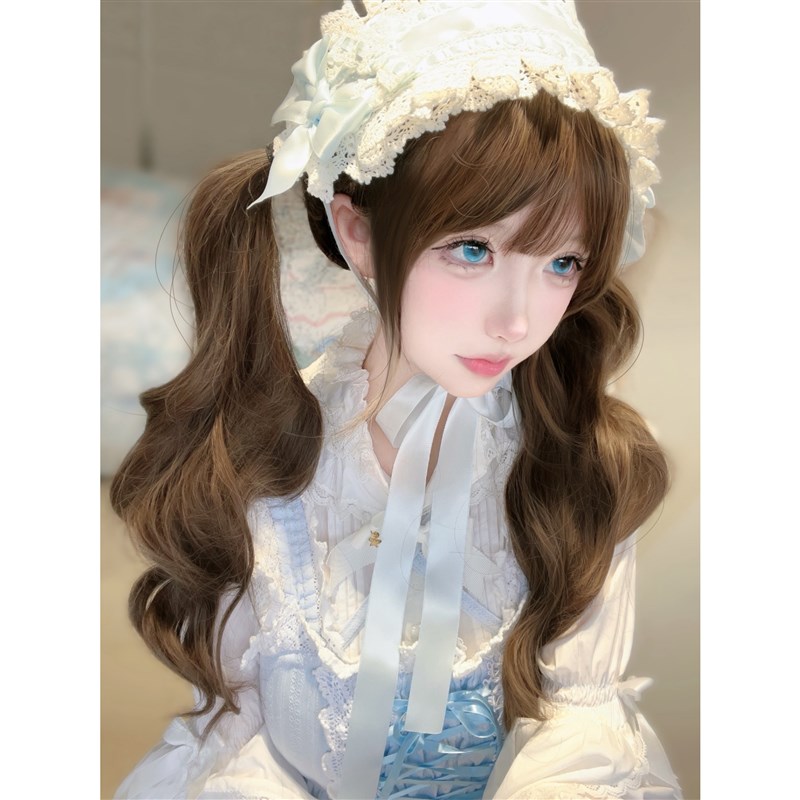 七美假发【绵绵茶】网红大波浪lolita卷发全头套日常可爱甜美假发