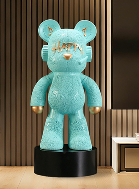 网红暴力熊落地存钱罐摆件