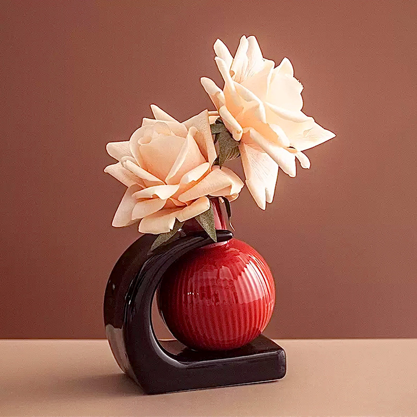 现代陶瓷小花瓶摆件客厅插花水培植物鲜花绿萝情绪稳定桌面装饰品,家居饰品,花瓶,淘宝优惠券,粉丝福利购,淘宝优惠卷