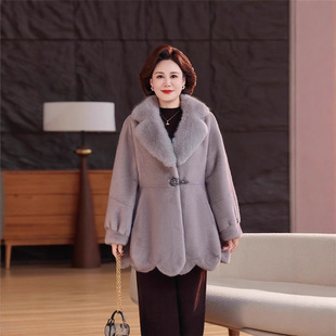 新款 修身 海宁水貂皮大衣女士水貂毛西装 大码 外套 领时尚 2025秋冬季