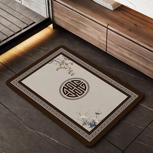 现代新中式浴室吸水软垫硅藻泥地垫卫生间防滑脚垫厕所门口地毯