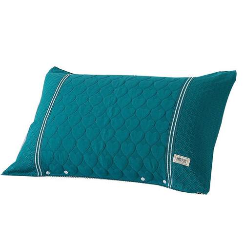 枕巾一对装防滑不脱落简约家用卡扣枕巾北欧纱布枕头盖巾