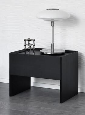 JOLOR意式现代床边柜设计简约收纳置物边几带抽屉极简实木床头柜